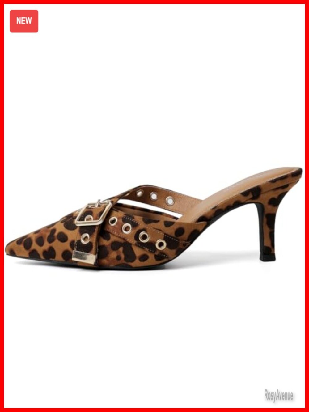 Kitten Heels Pointed Closed Toe Faux Leather Mules for Office Party Work